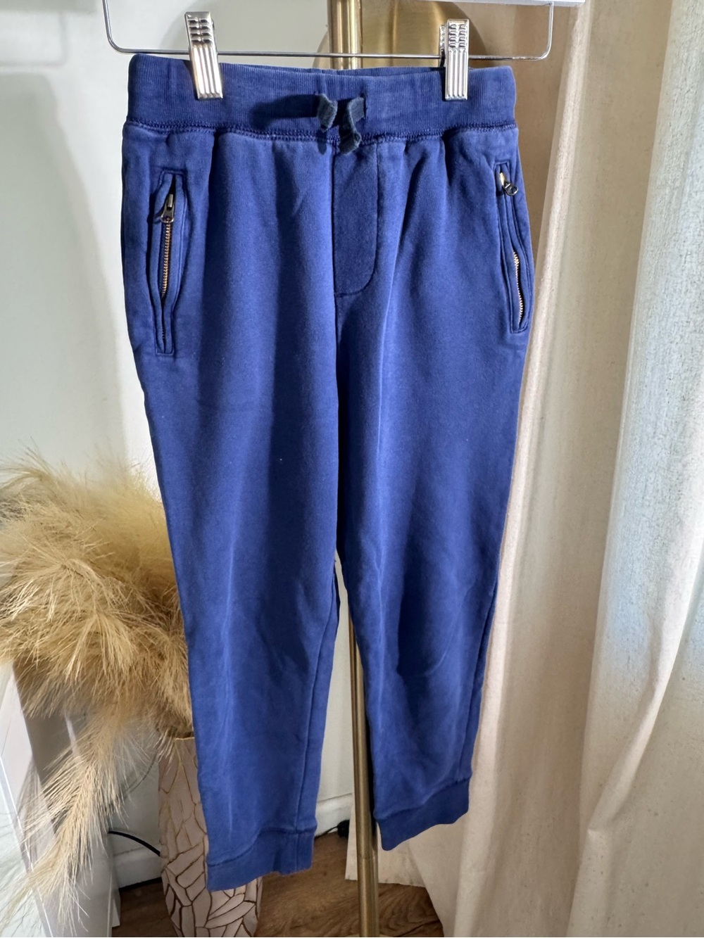 J. Crew Crewcuts Boys Slim Zip-Pocket Sweatpants - Navy Blue | 10 - Picture 2 of 5